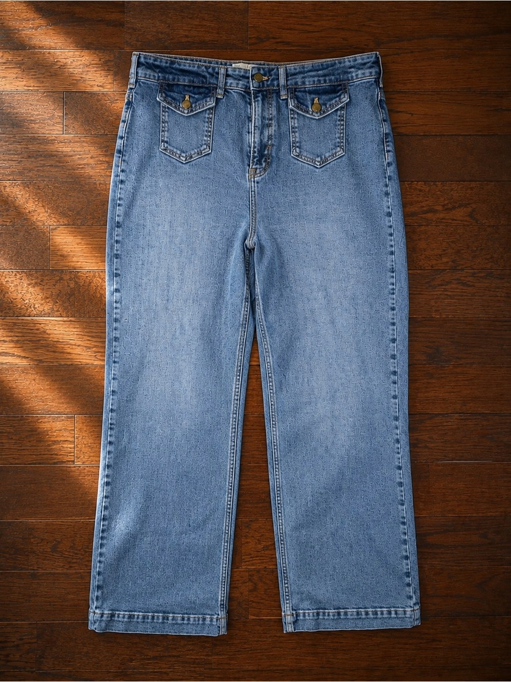 Pilcro Anthropologie Plus Flap Pocket Wide Leg Jeans Sz 16W